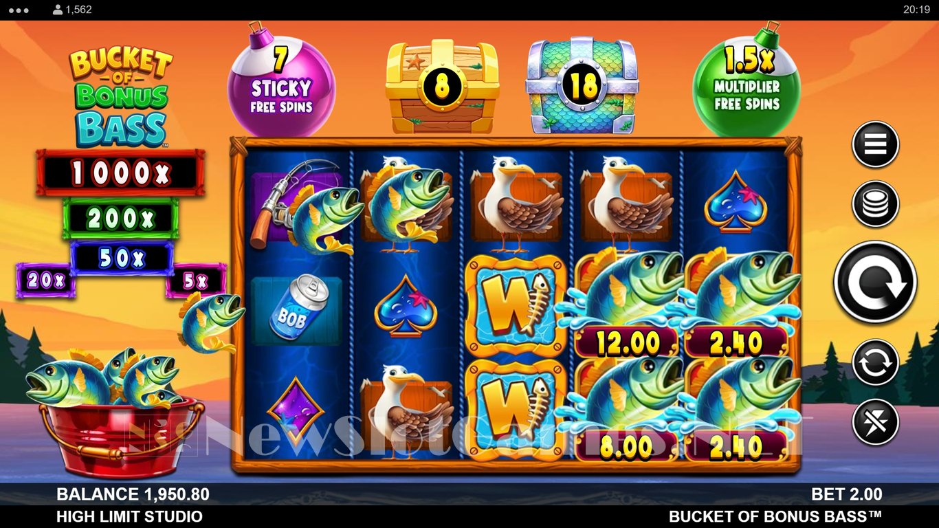 Bucket of Bonus Bass Slot Slot Image in Demo - pic. 3