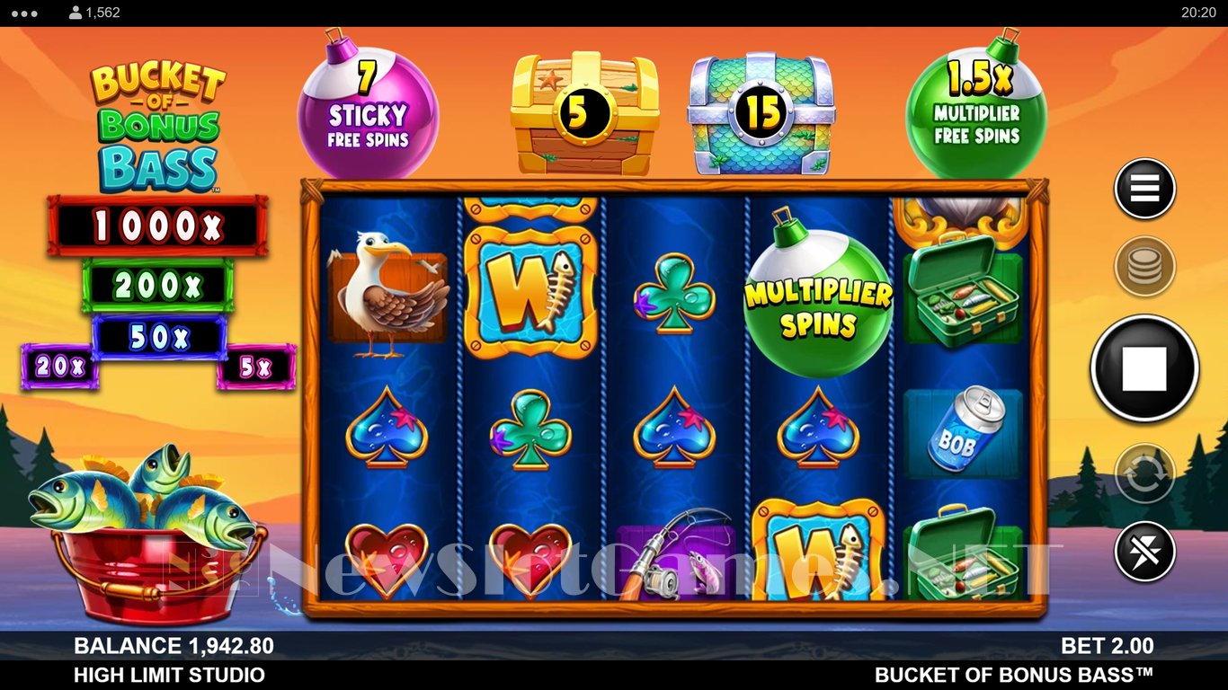 Bucket of Bonus Bass Slot Slot Image in Demo - pic. 4