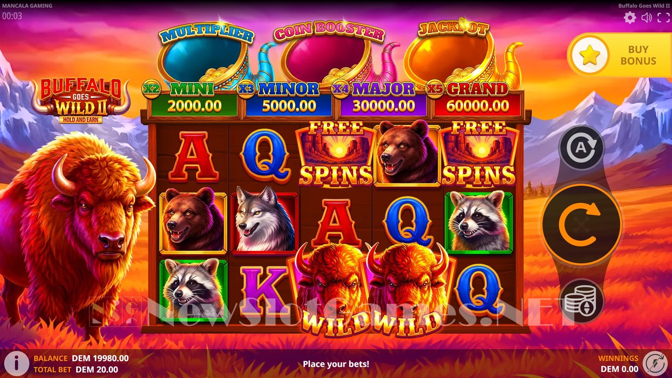Buffalo Goes Wild 2 Slot Demo Image