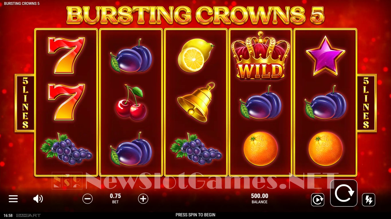Bursting Crowns 5 Slot Demo Image