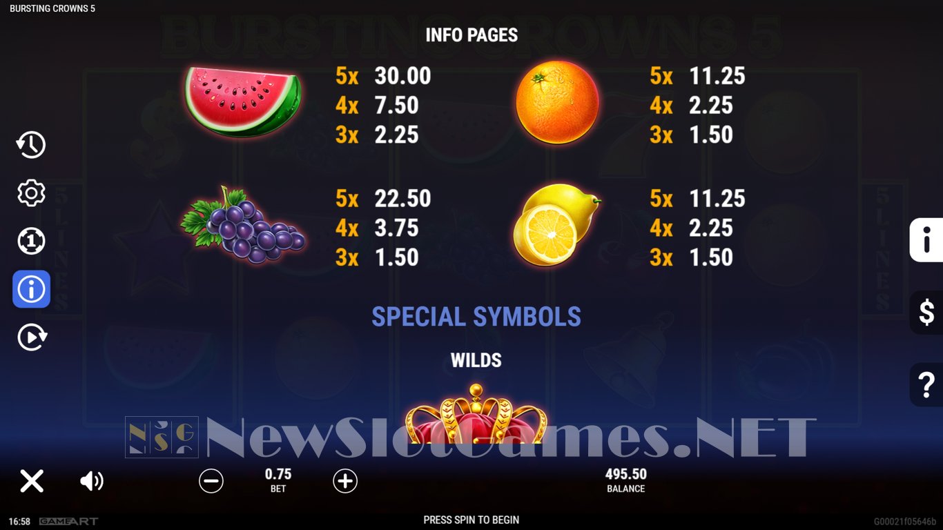 Bursting Crowns 5 Slot Slot Image in Demo - pic. 7