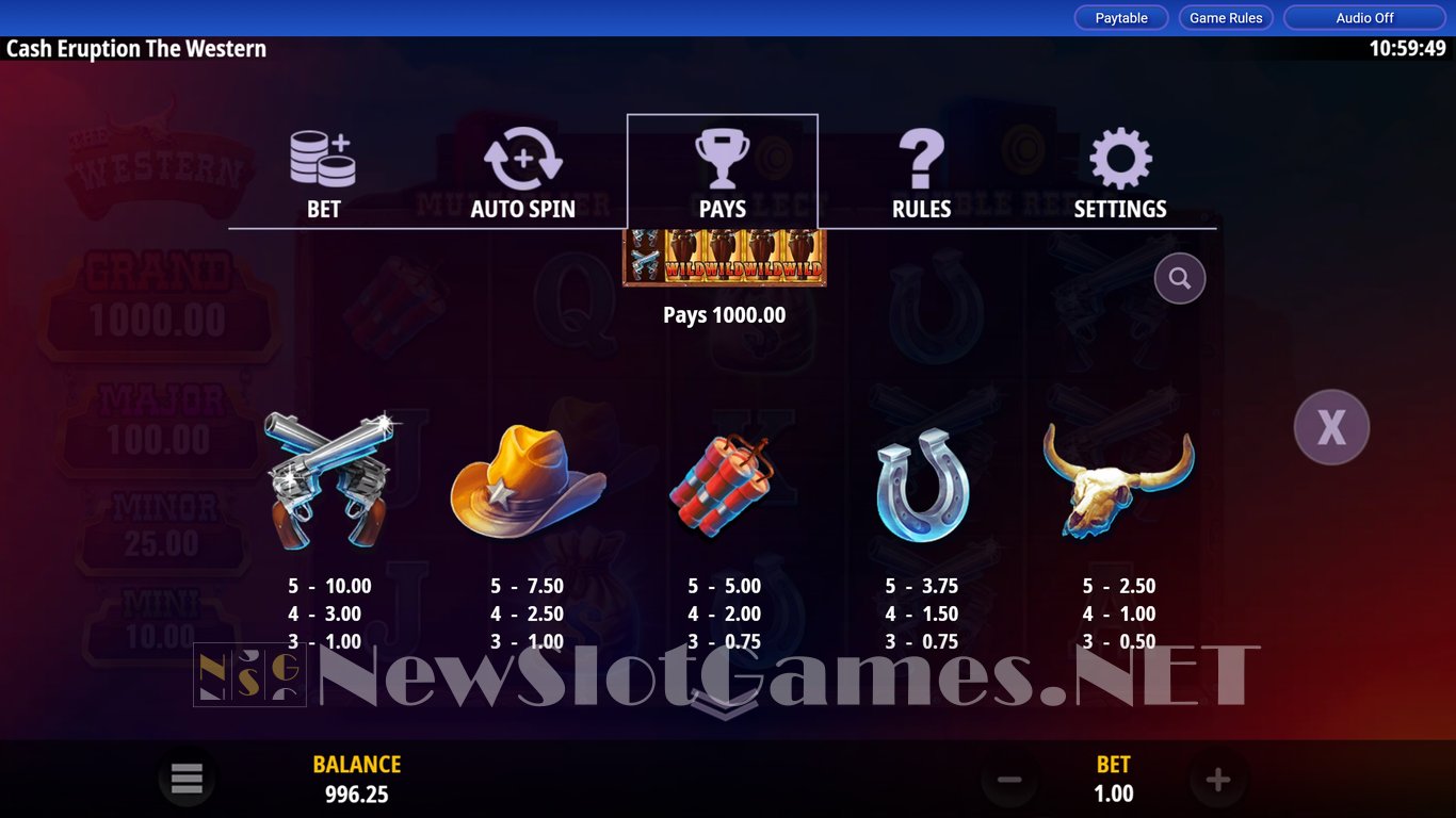 Cash Eruption The Western Slot Slot Image in Demo - pic. 5
