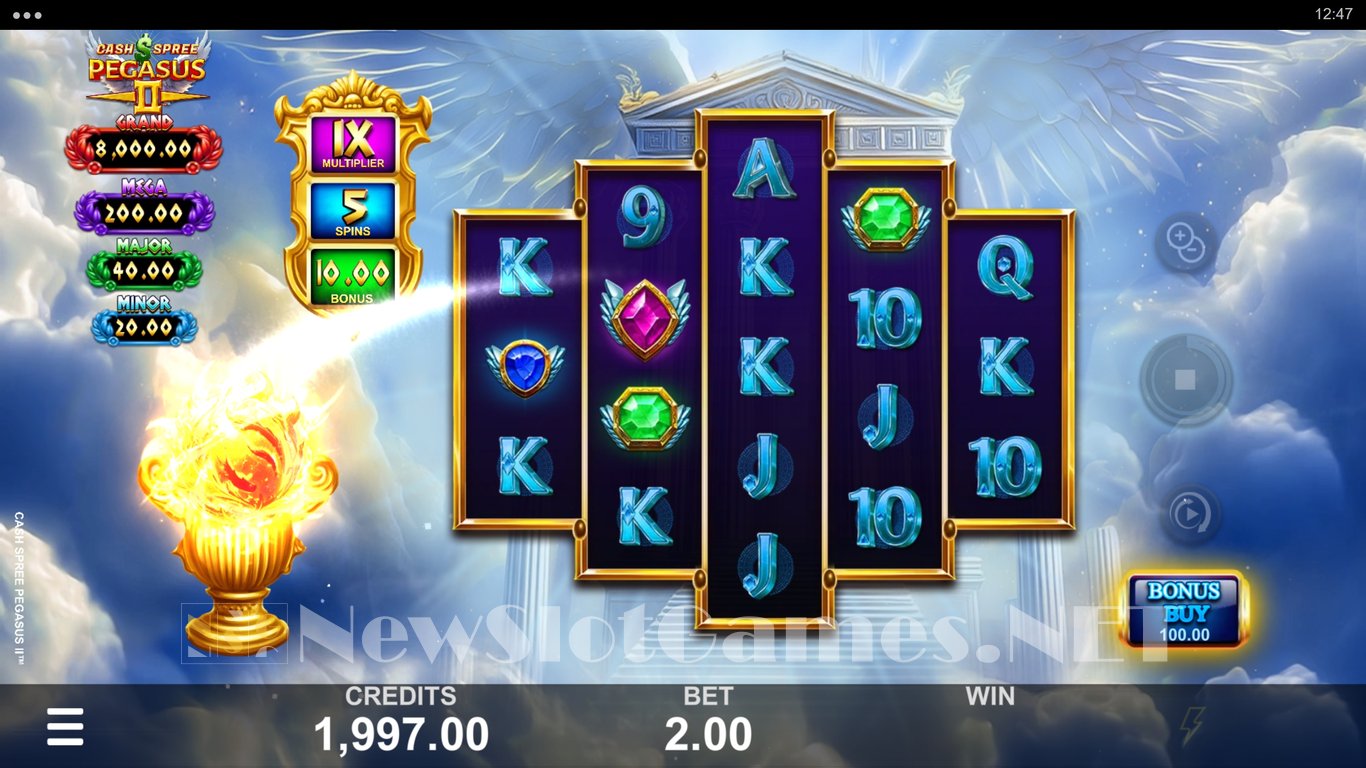 Cash Spree Pegasus 2 Slot Demo Image