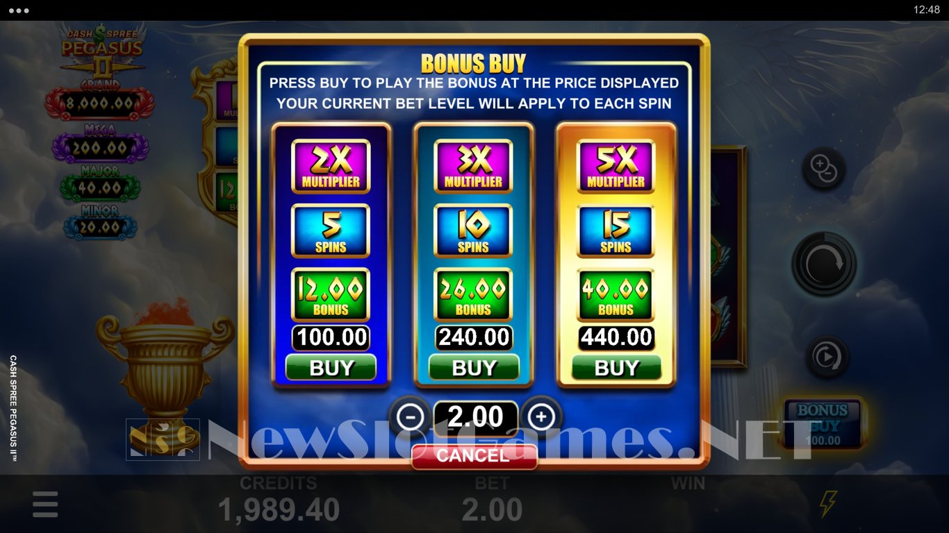 Cash Spree Pegasus 2 Slot Slot Image in Demo - pic. 5