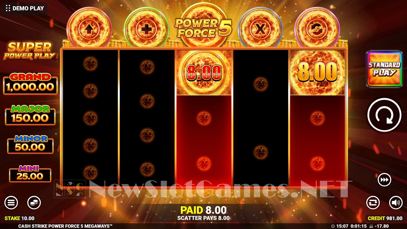Cash Strike Power Force 5 Megaways Slot Slot Image in Demo - pic. 8
