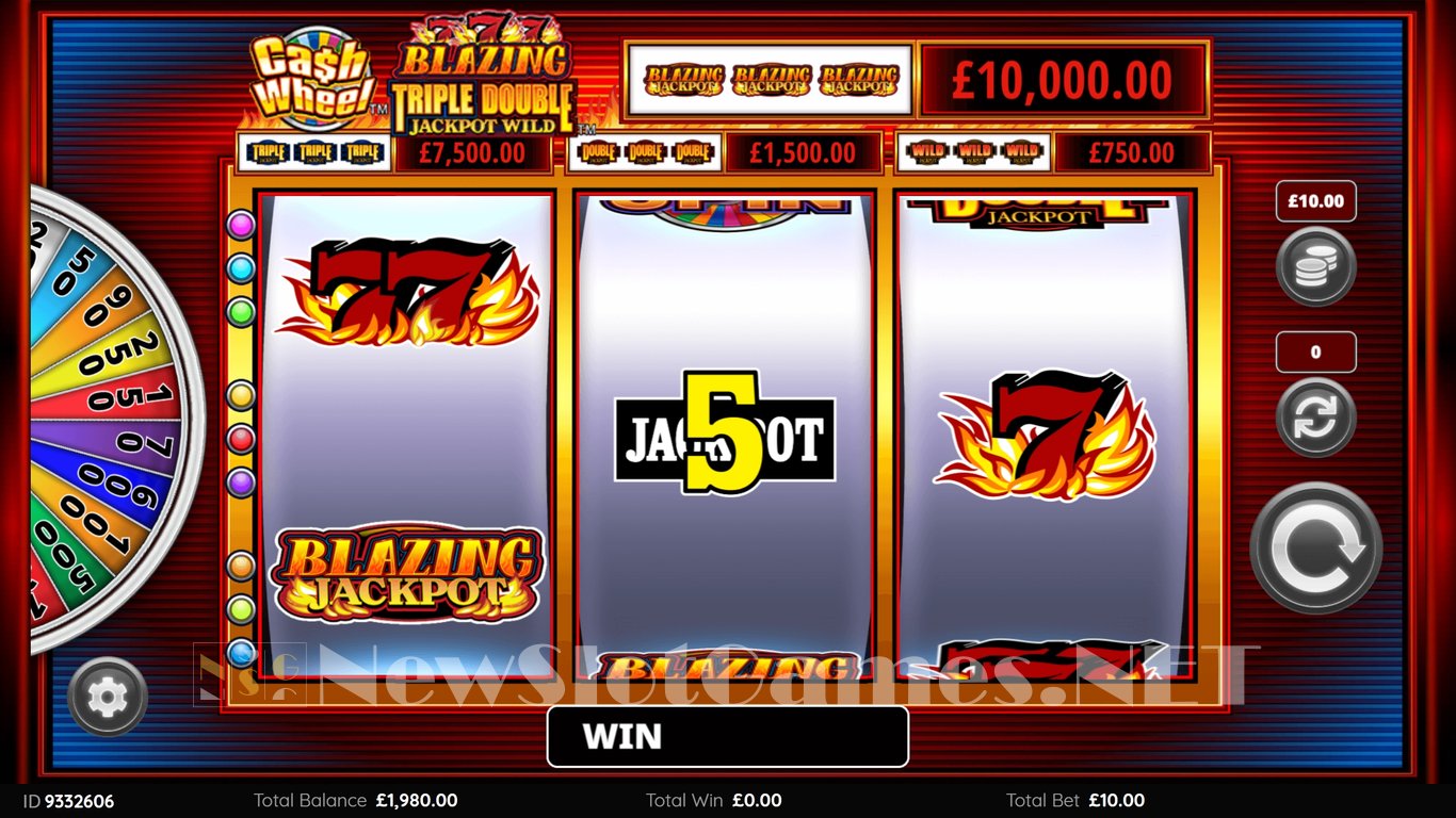 Cash Wheel Blazing 777 Triple Double Jackpot Wild Slot Demo Image