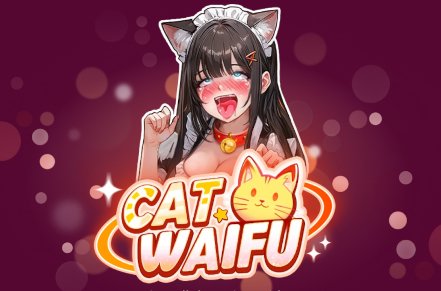Cat Waifu Slot Logo