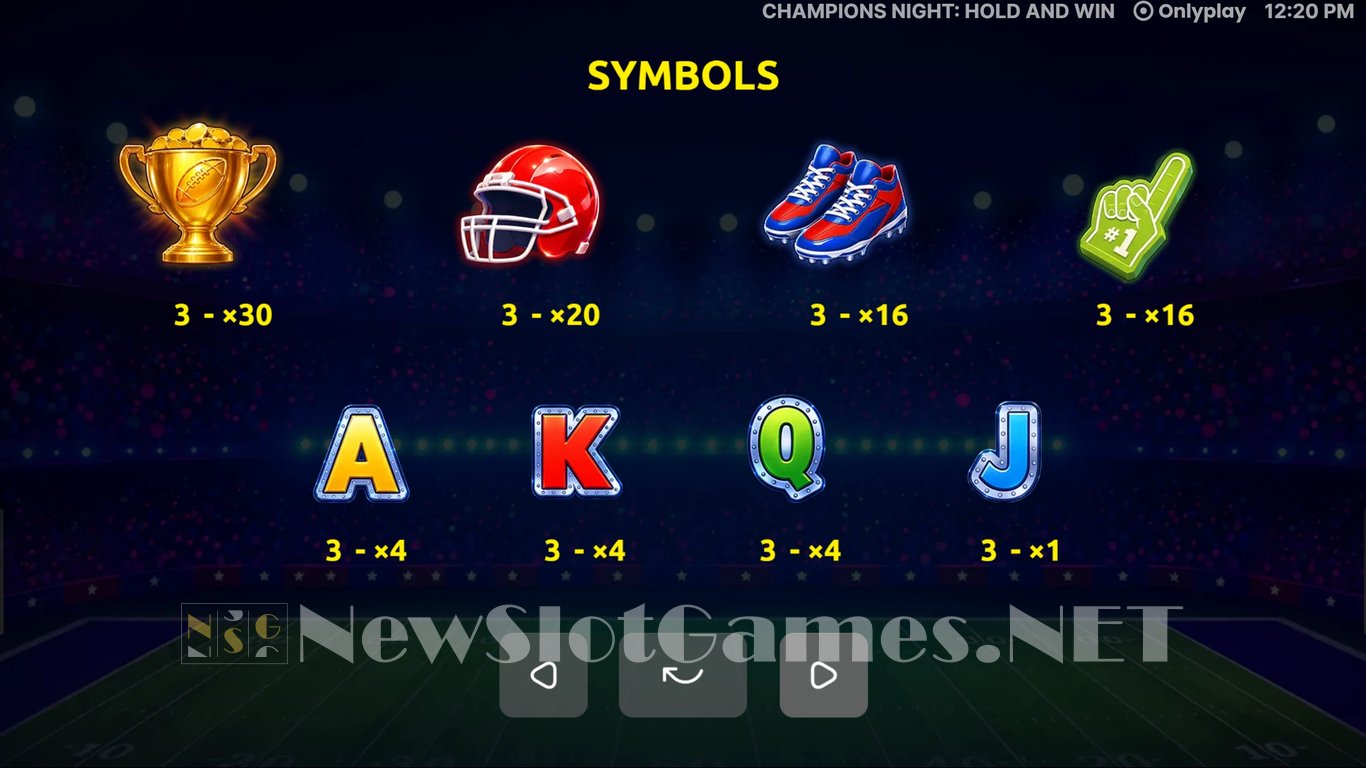 Champions Night Hold and Win Slot Slot Image in Demo - pic. 4
