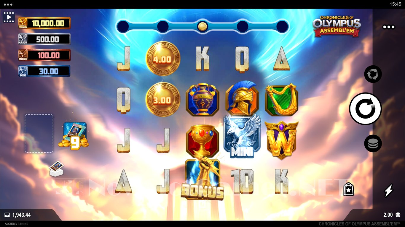 Chronicles of Olympus Assemblem Slot Demo Image