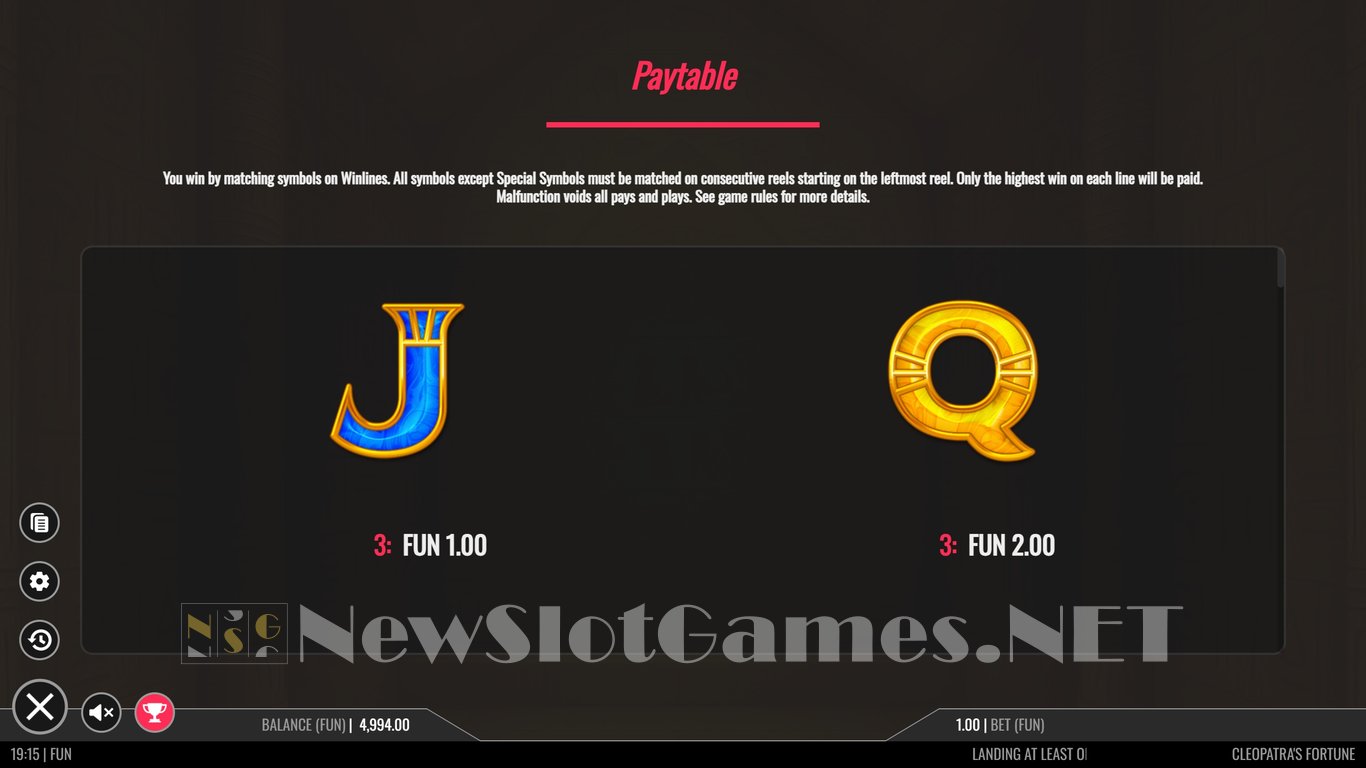 Cleopatras Fortune Slot Slot Image in Demo - pic. 4