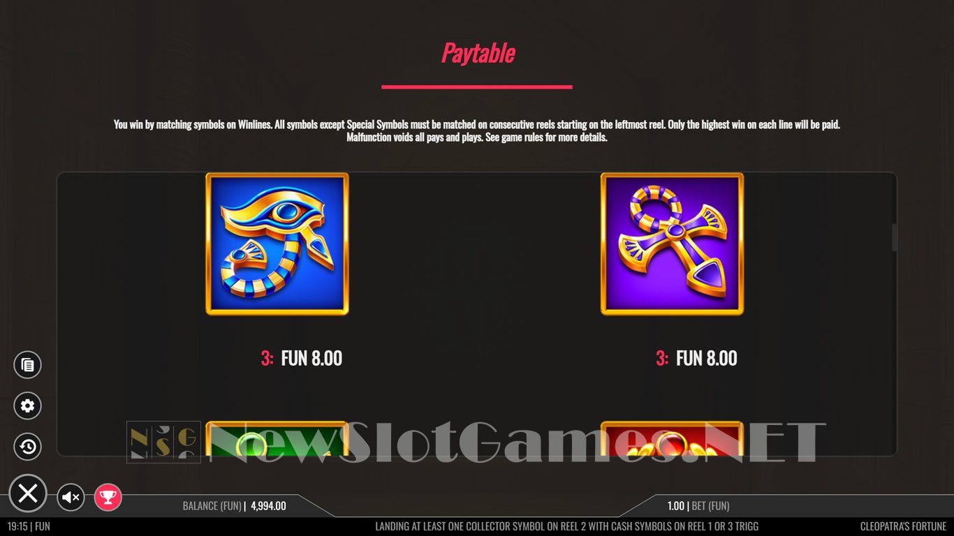 Cleopatras Fortune Slot Slot Image in Demo - pic. 6
