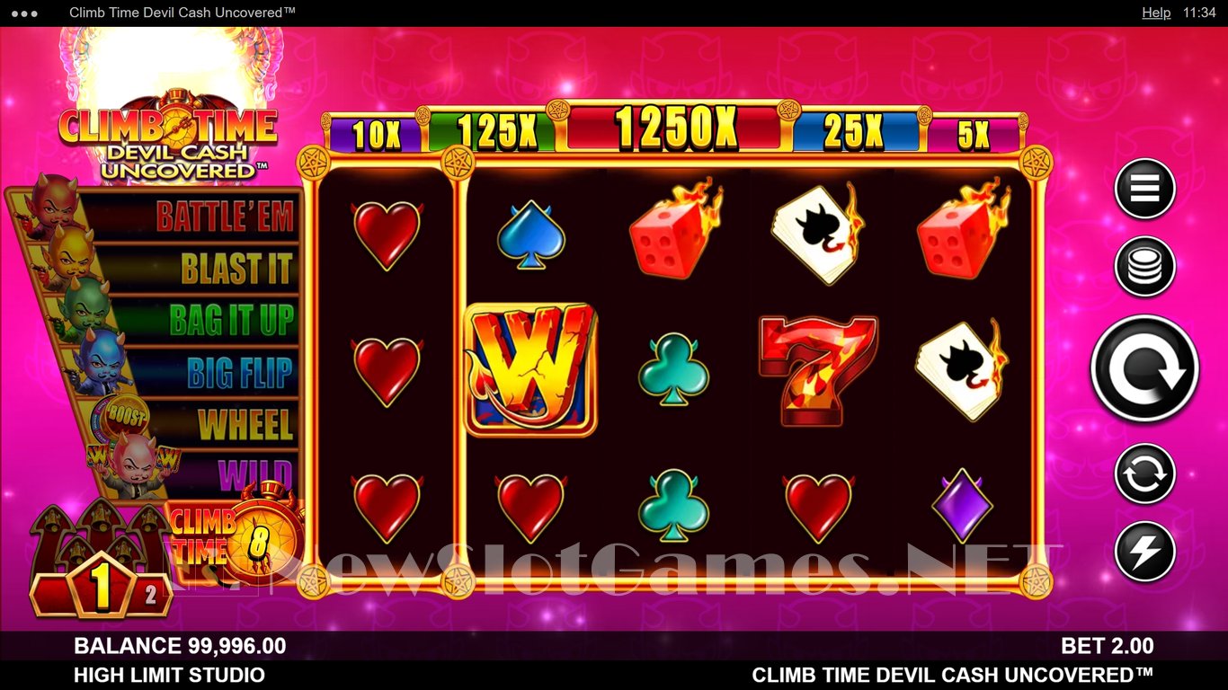 Climb Time Devil Cash Uncovered Slot Demo Image
