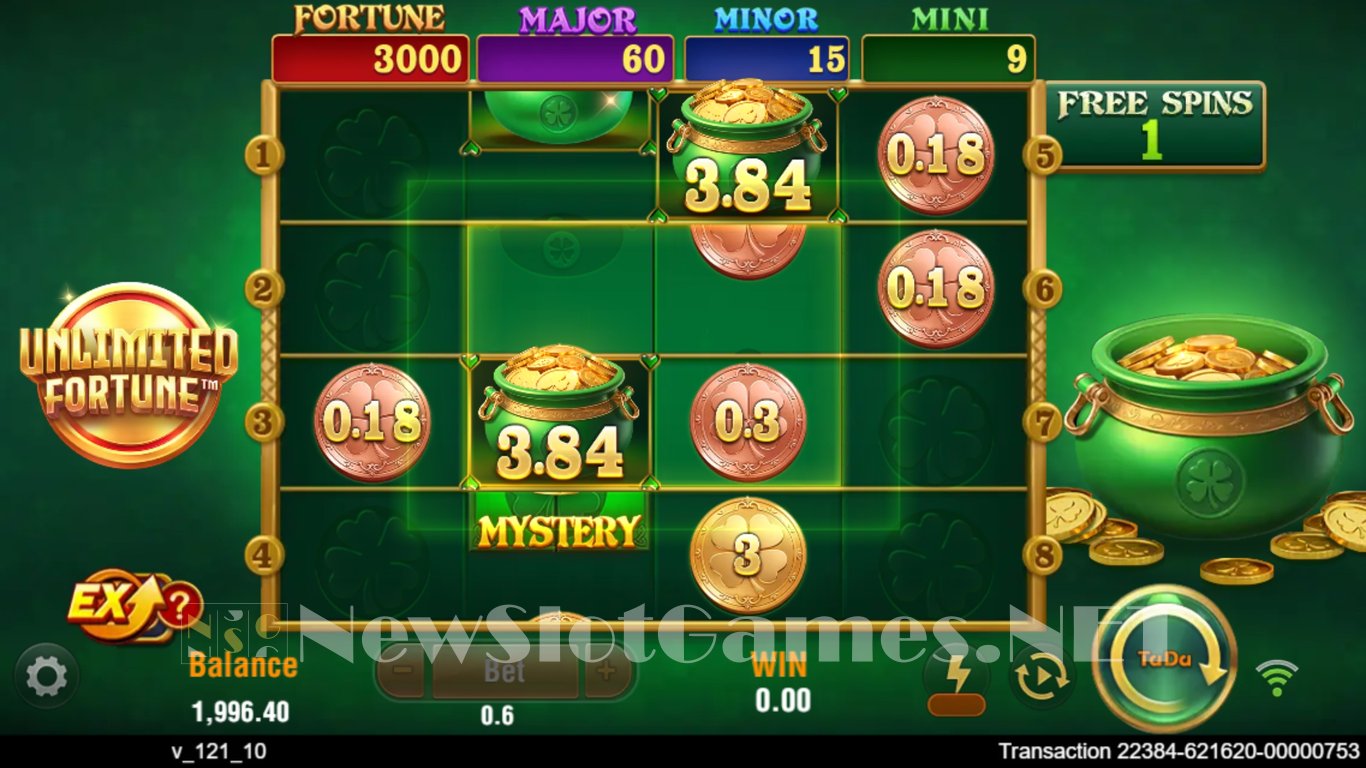 Clover Coins 4x4 Unlimited Fortune Slot Slot Image in Demo - pic. 5
