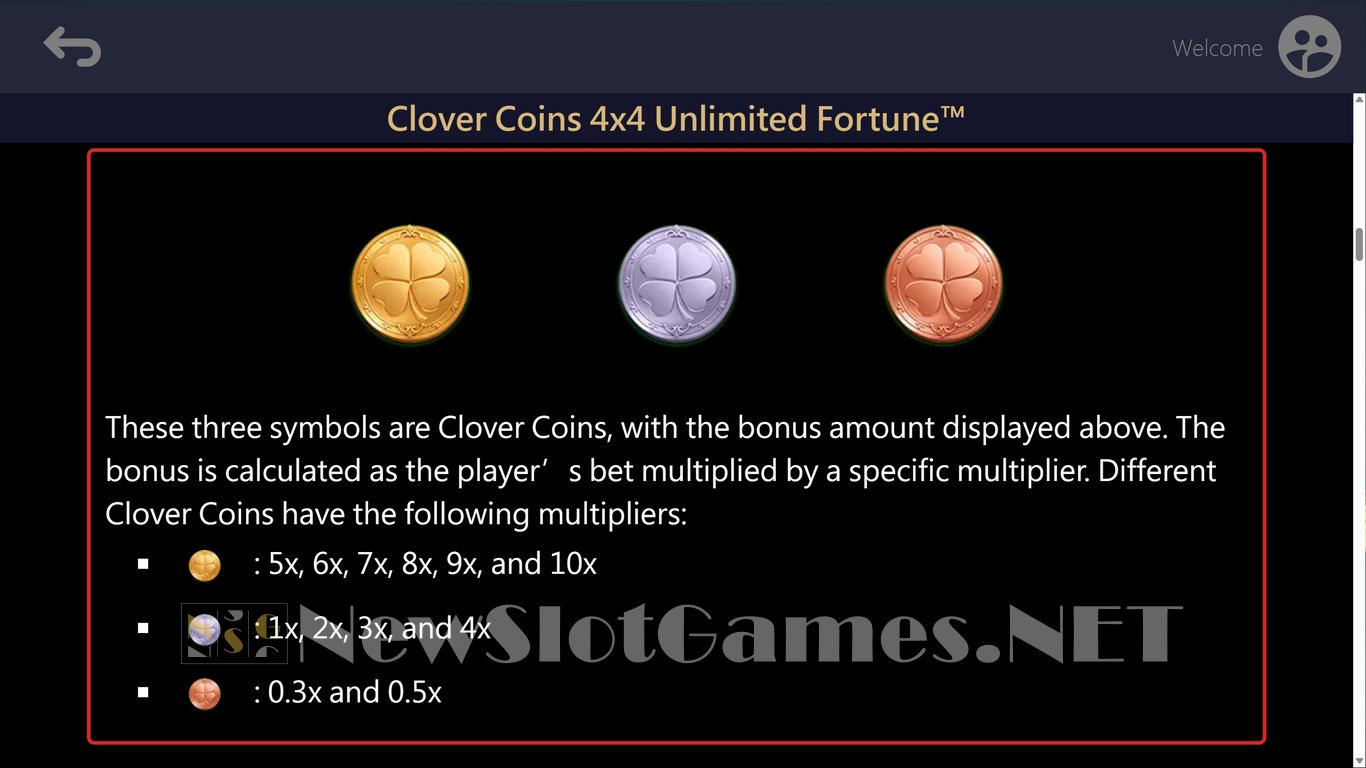 Clover Coins 4x4 Unlimited Fortune Slot Slot Image in Demo - pic. 6