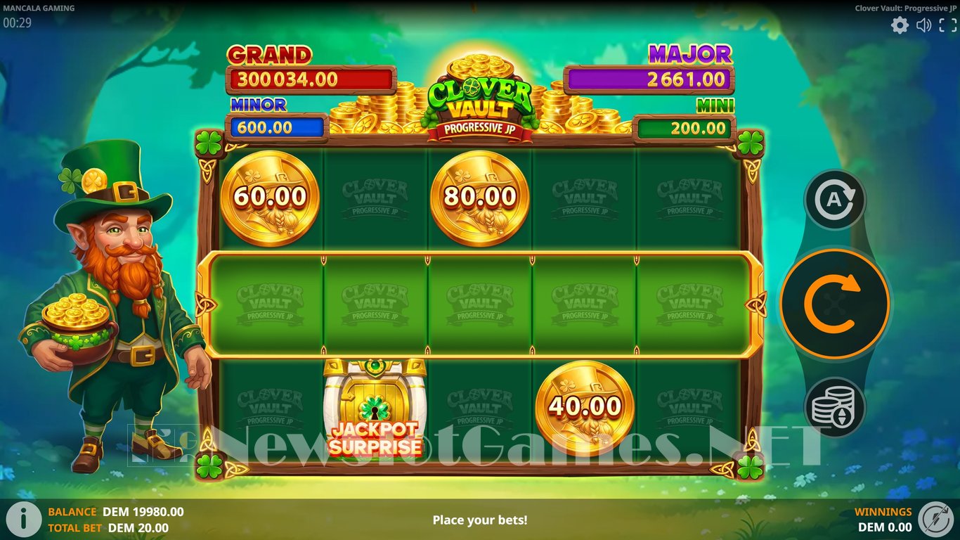 Clover Vault Progressive JP Slot Demo Image