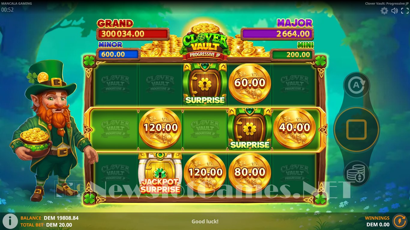Clover Vault Progressive JP Slot Slot Image in Demo - pic. 5
