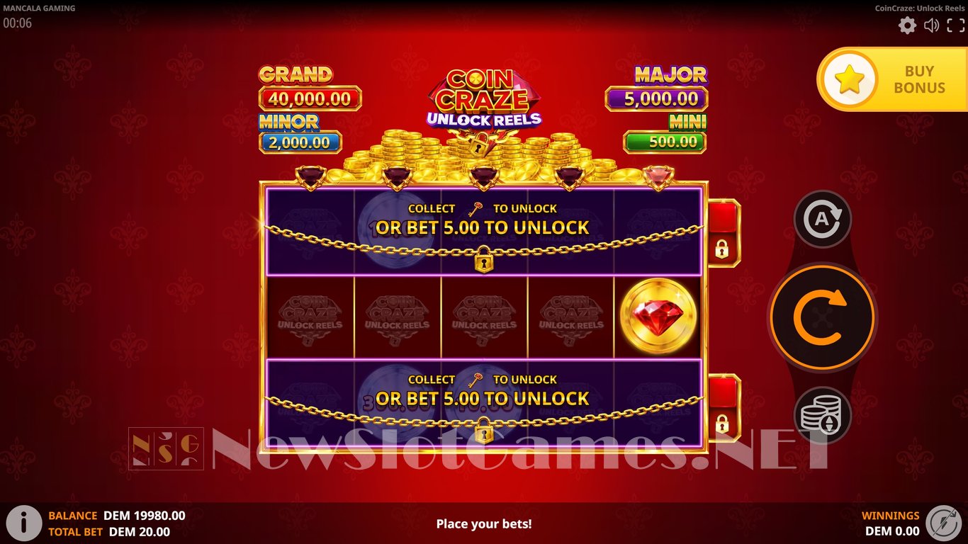 Coin Craze Unlock Reels Slot Demo Image