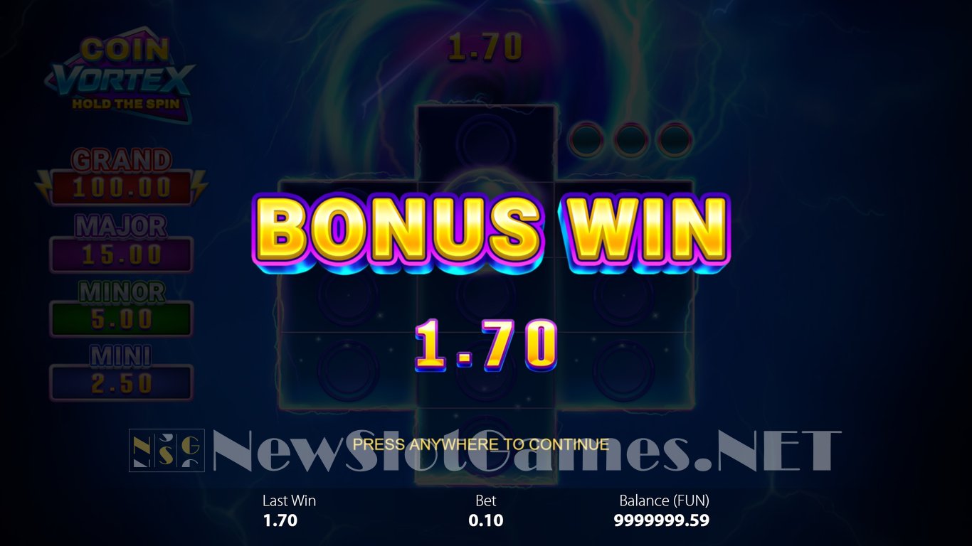 Coin Vortex Hold the Spin Slot Demo Image