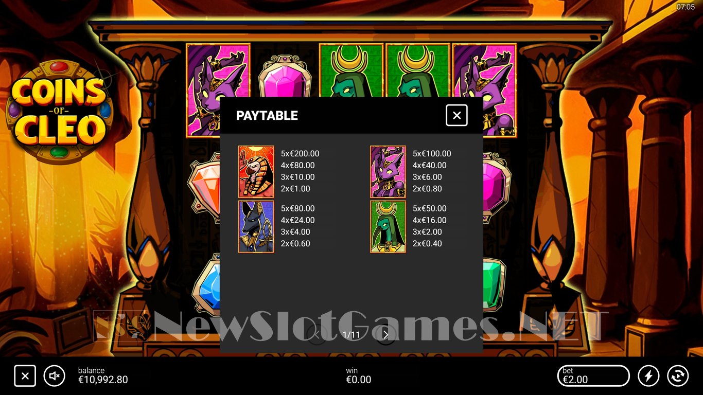 Coins of Cleo Slot Slot Image in Demo - pic. 5