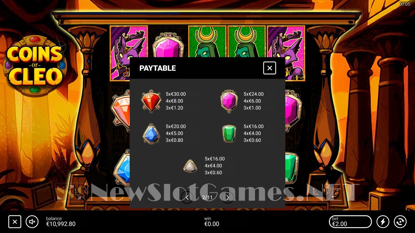 Coins of Cleo Slot Slot Image in Demo - pic. 6