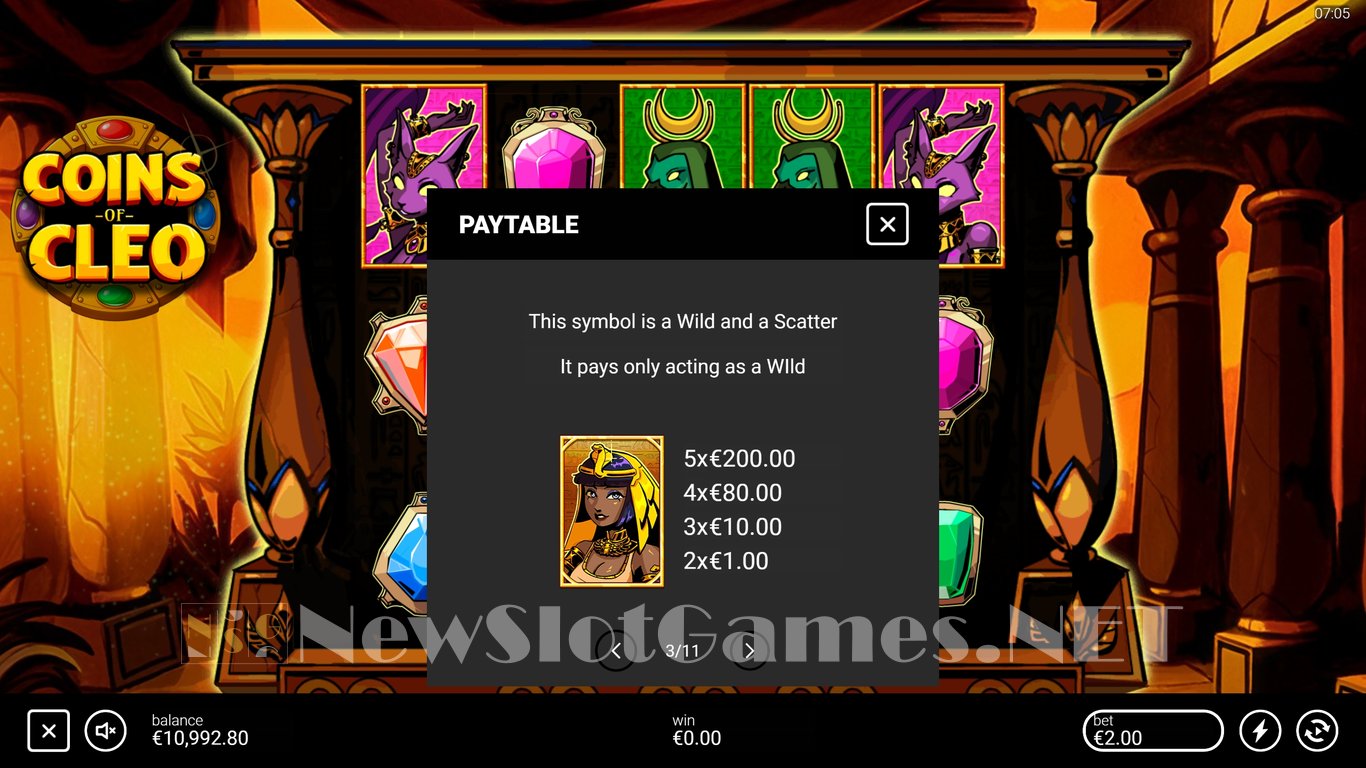 Coins of Cleo Slot Slot Image in Demo - pic. 7