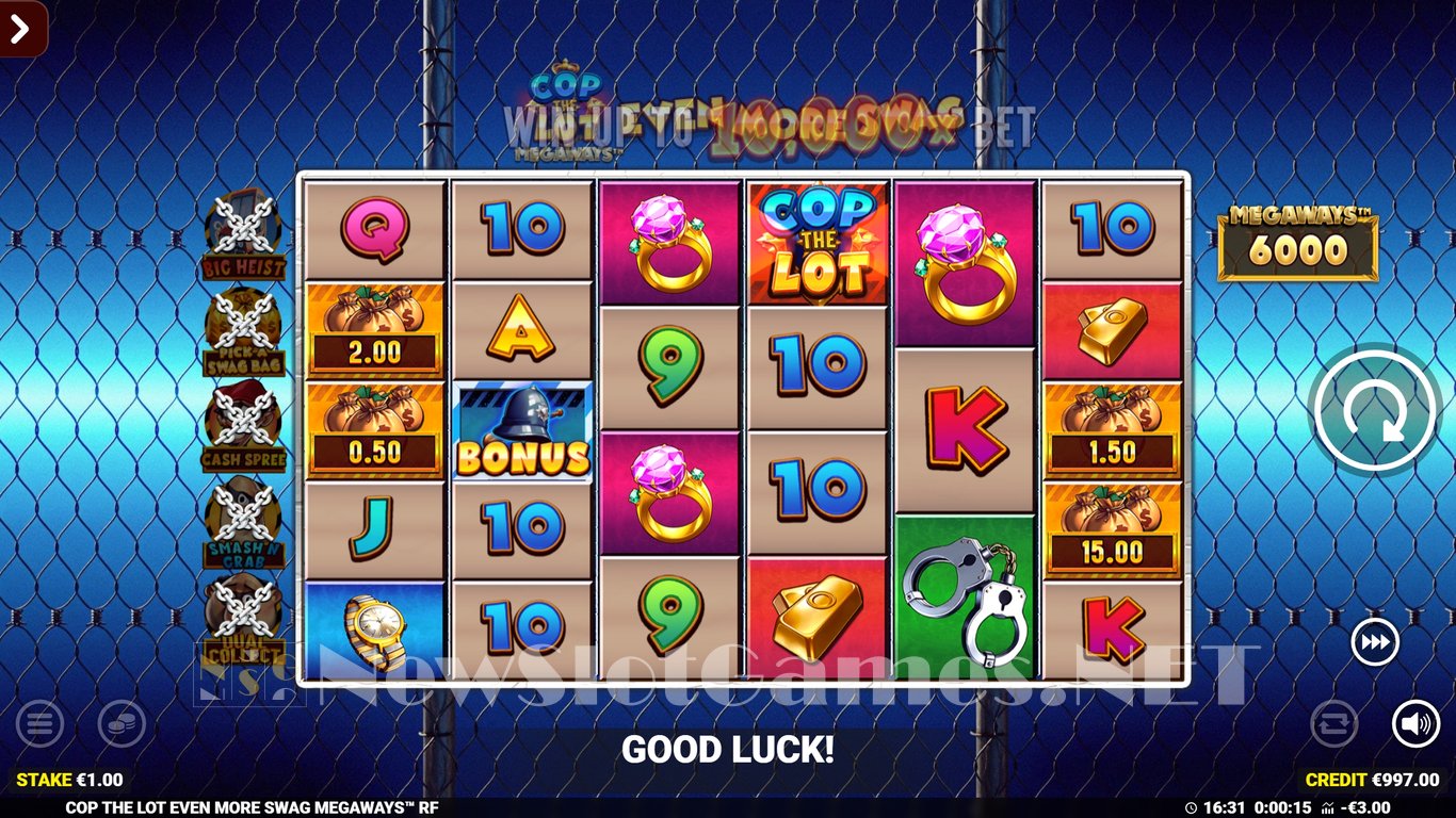 Cop The Lot Megaways Even More Swag Slot Demo Image