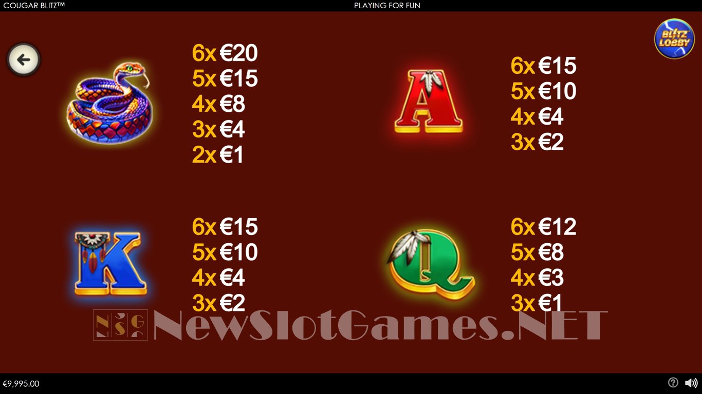 Cougar Blitz Slot Slot Image in Demo - pic. 5