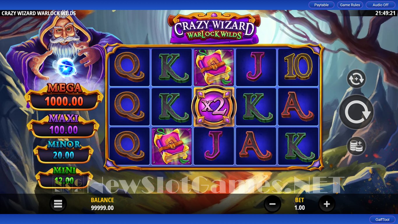 Crazy Wizard Warlock Wilds Slot Demo Image