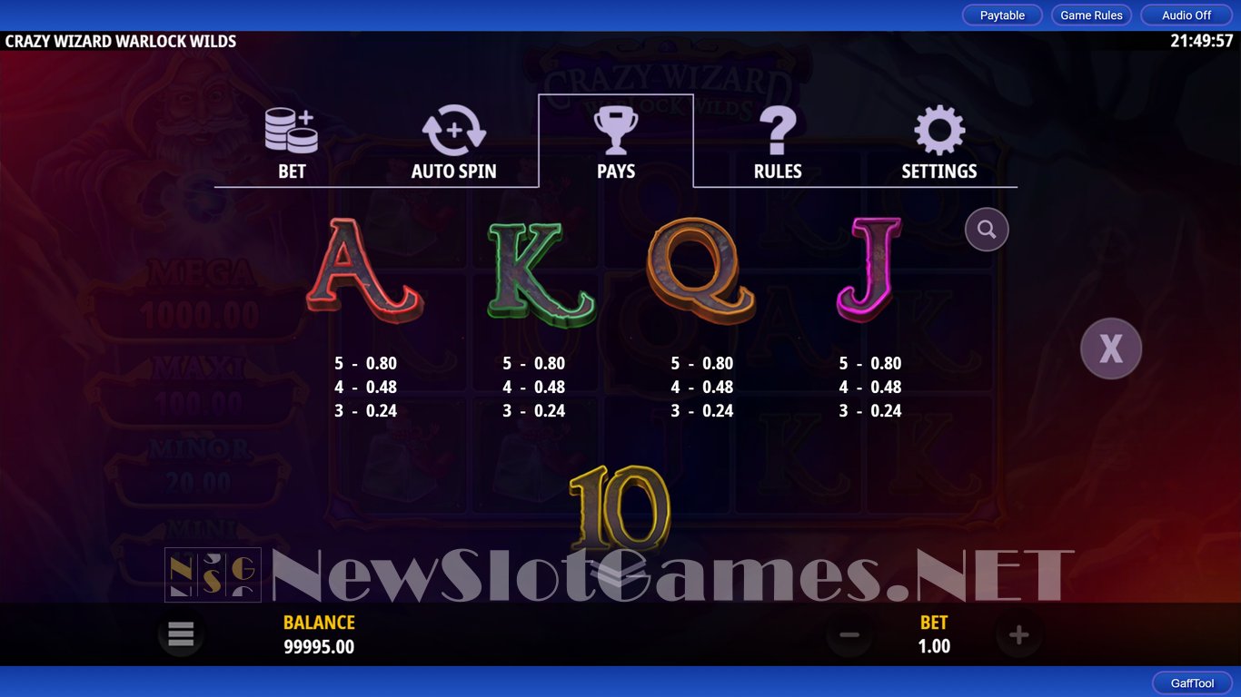 Crazy Wizard Warlock Wilds Slot Slot Image in Demo - pic. 5