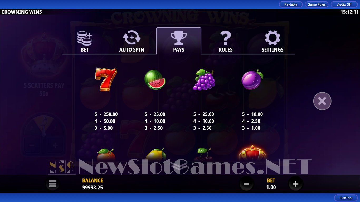 Crowning Wins Slot Slot Image in Demo - pic. 5
