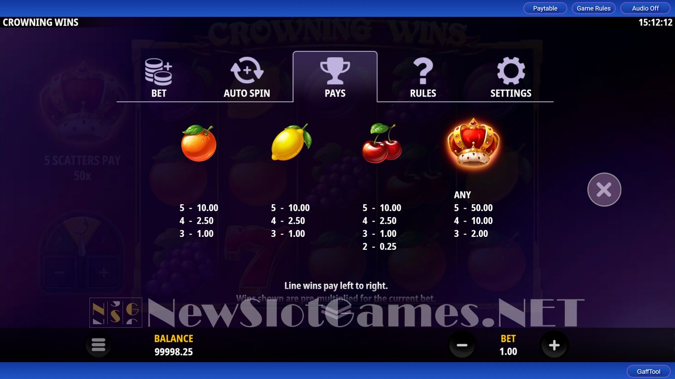 Crowning Wins Slot Slot Image in Demo - pic. 6