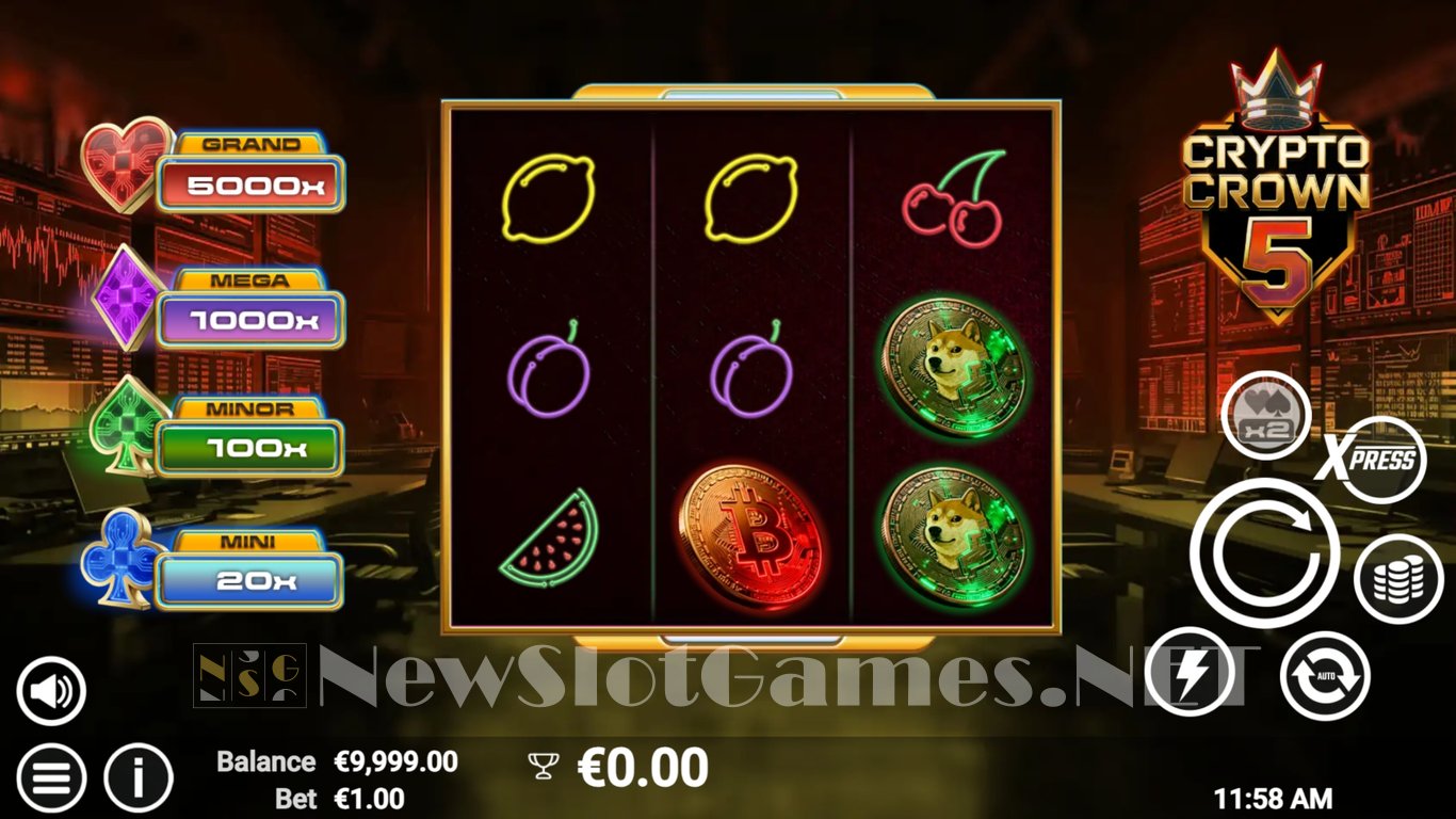 Crypto Crown 5 Slot Demo Image