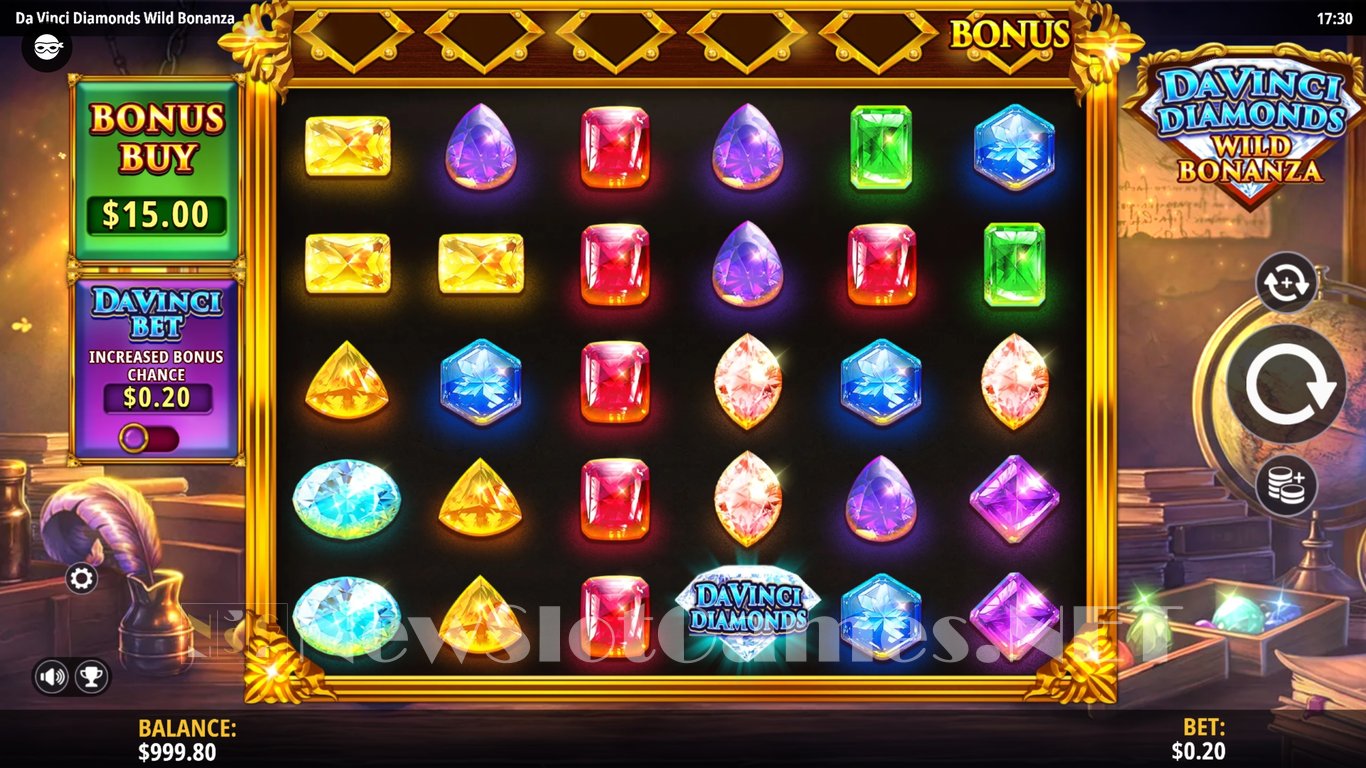 Da Vinci Diamonds Wild Bonanza Slot Demo Image