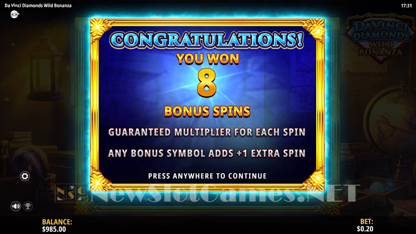Da Vinci Diamonds Wild Bonanza Slot Slot Image in Demo - pic. 2