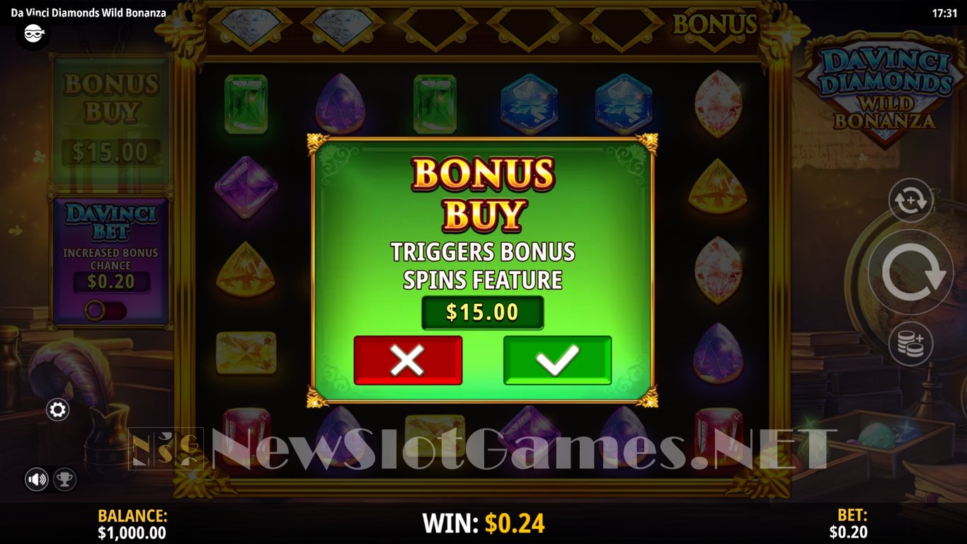 Da Vinci Diamonds Wild Bonanza Slot Slot Image in Demo - pic. 5
