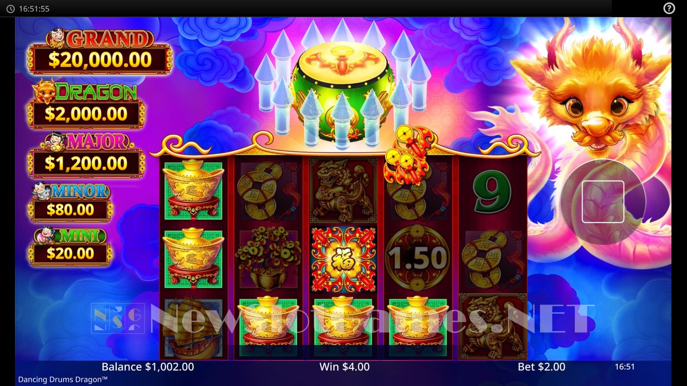 Dancing Drums Dragon Slot Demo Image