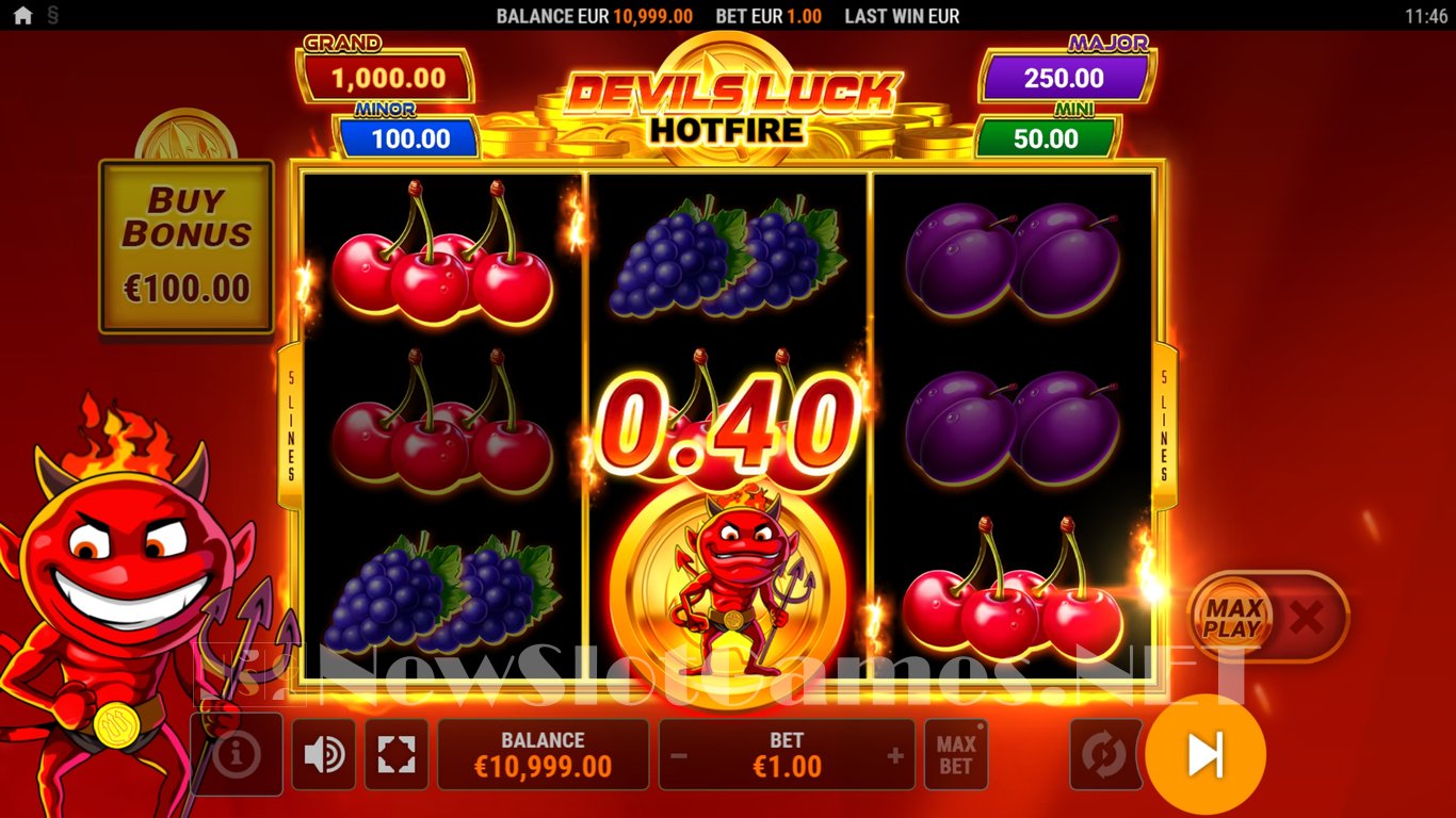 Devils Luck Hotfire Hold & Win Slot Demo Image