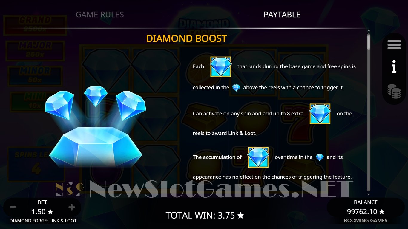 Diamond Forge Link & Loot Slot Slot Image in Demo - pic. 9