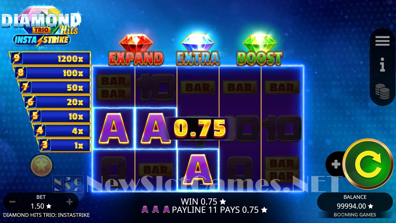 Diamond Hits Trio InstaStrike Slot Slot Image in Demo - pic. 2
