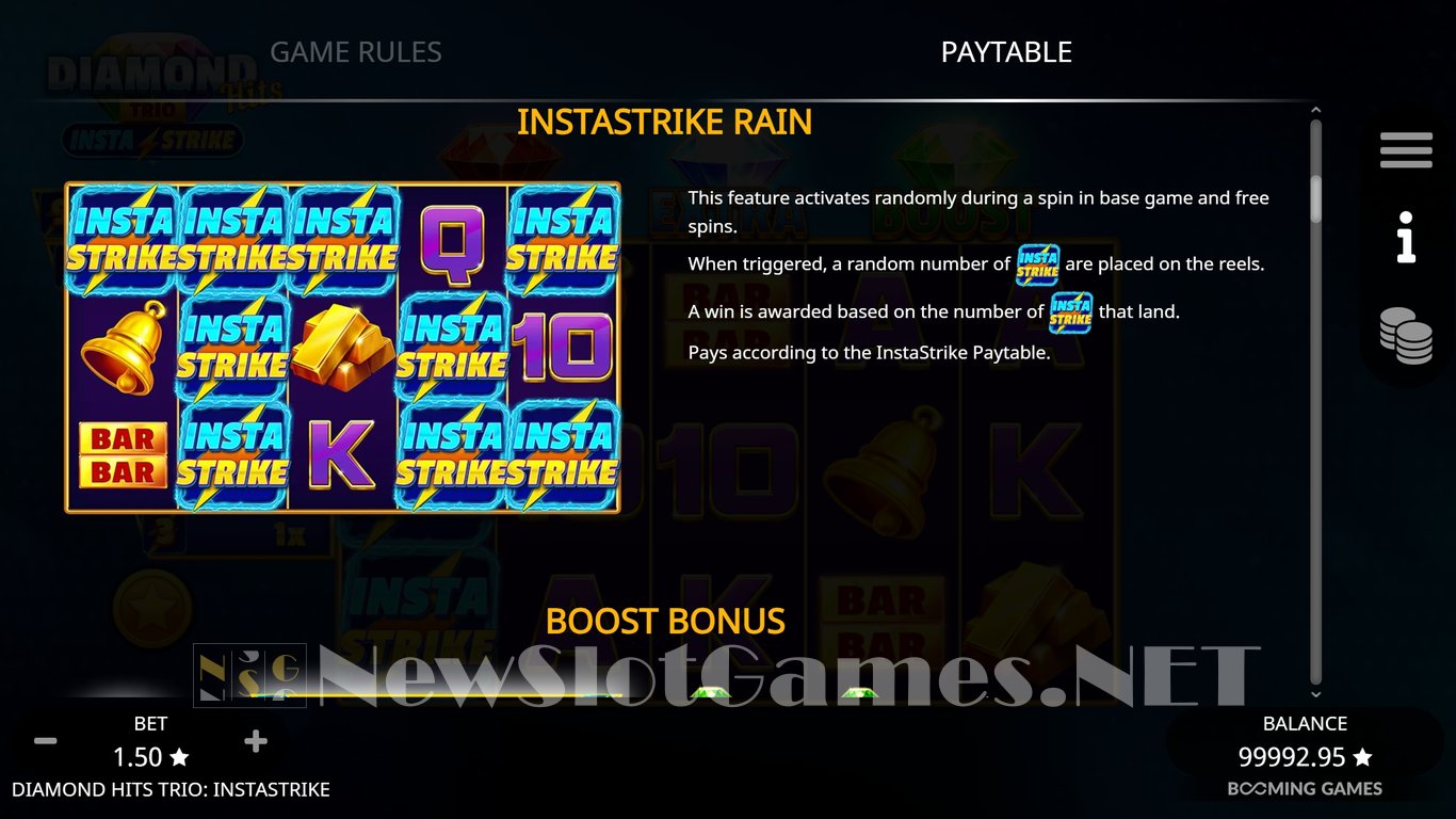 Diamond Hits Trio InstaStrike Slot Slot Image in Demo - pic. 7
