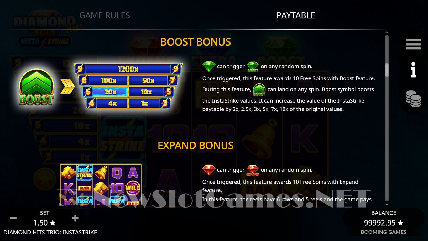 Diamond Hits Trio InstaStrike Slot Slot Image in Demo - pic. 8