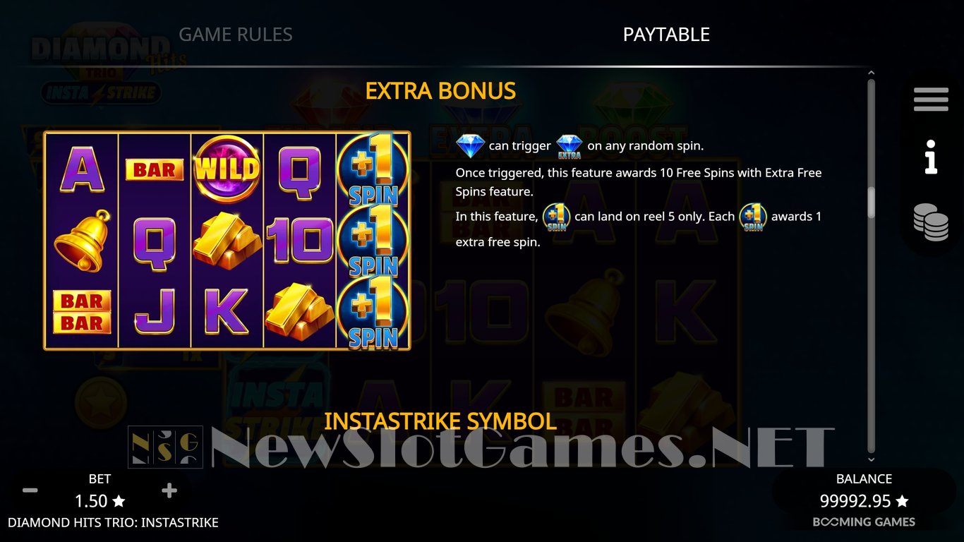 Diamond Hits Trio InstaStrike Slot Slot Image in Demo - pic. 9
