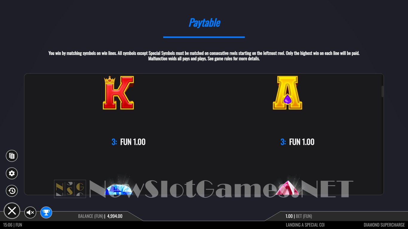 Diamond Supercharge Slot Slot Image in Demo - pic. 5
