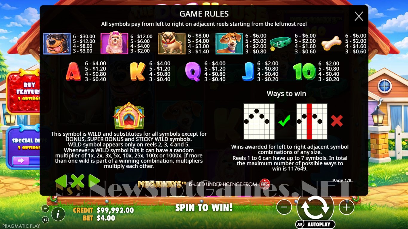 The Dog House Megaways 1000 Slot Slot Image in Demo - pic. 4
