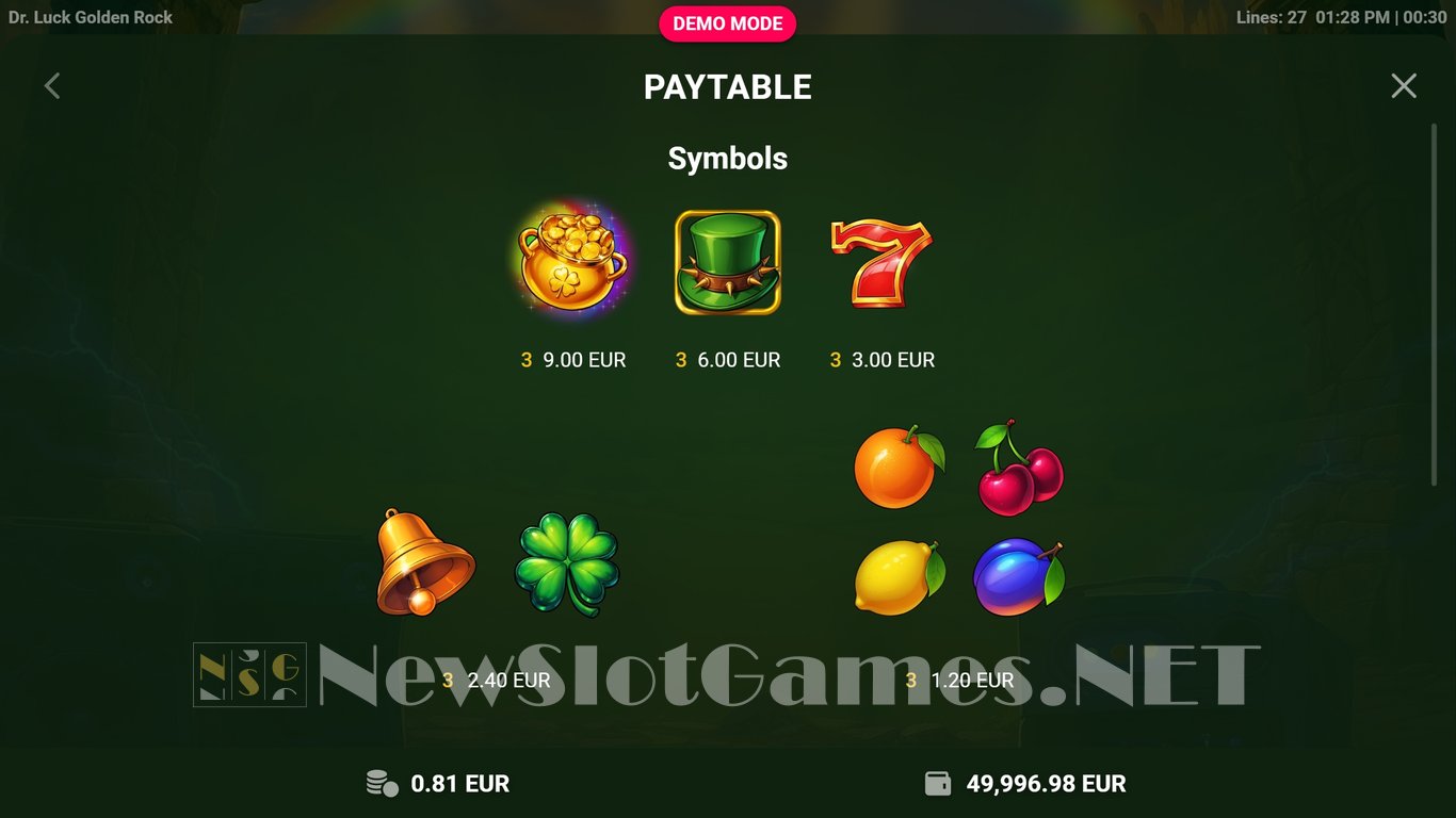 Dr. Luck Golden Rock Slot Slot Image in Demo - pic. 6