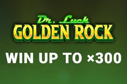 Dr. Luck Golden Rock Slot Logo