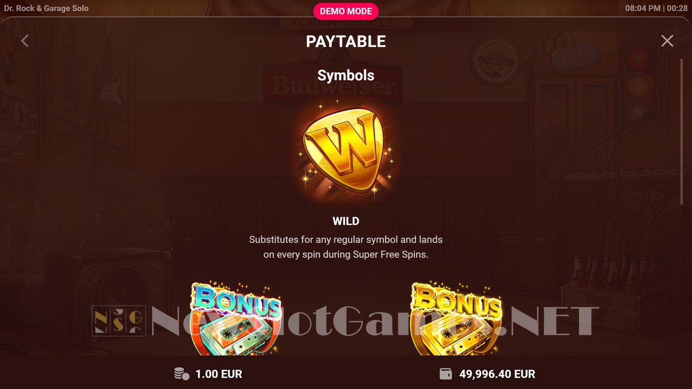 Dr. Rock & Garage Solo Slot Slot Image in Demo - pic. 5