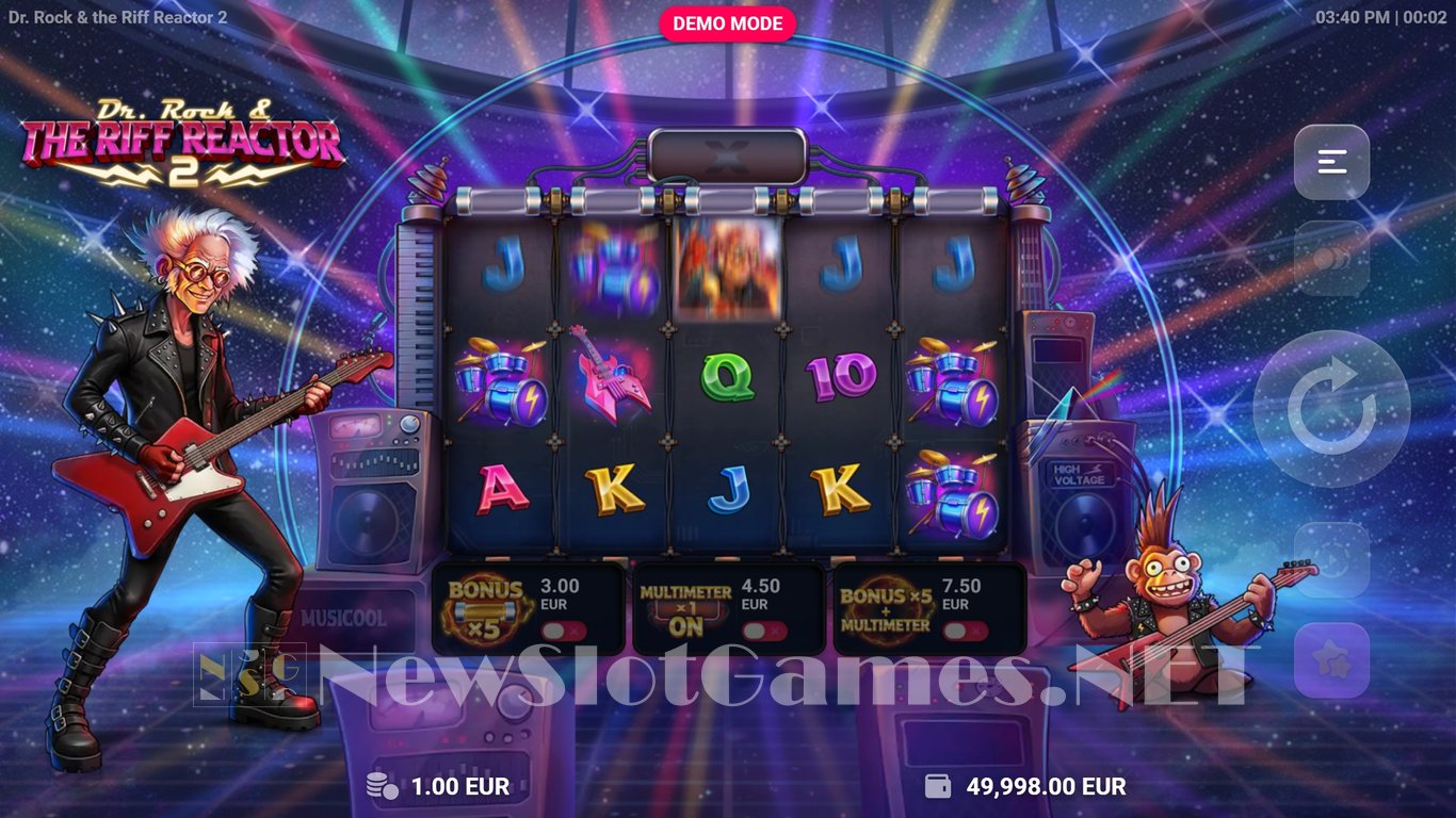 Dr. Rock & The Riff Reactor 2 Slot Demo Image