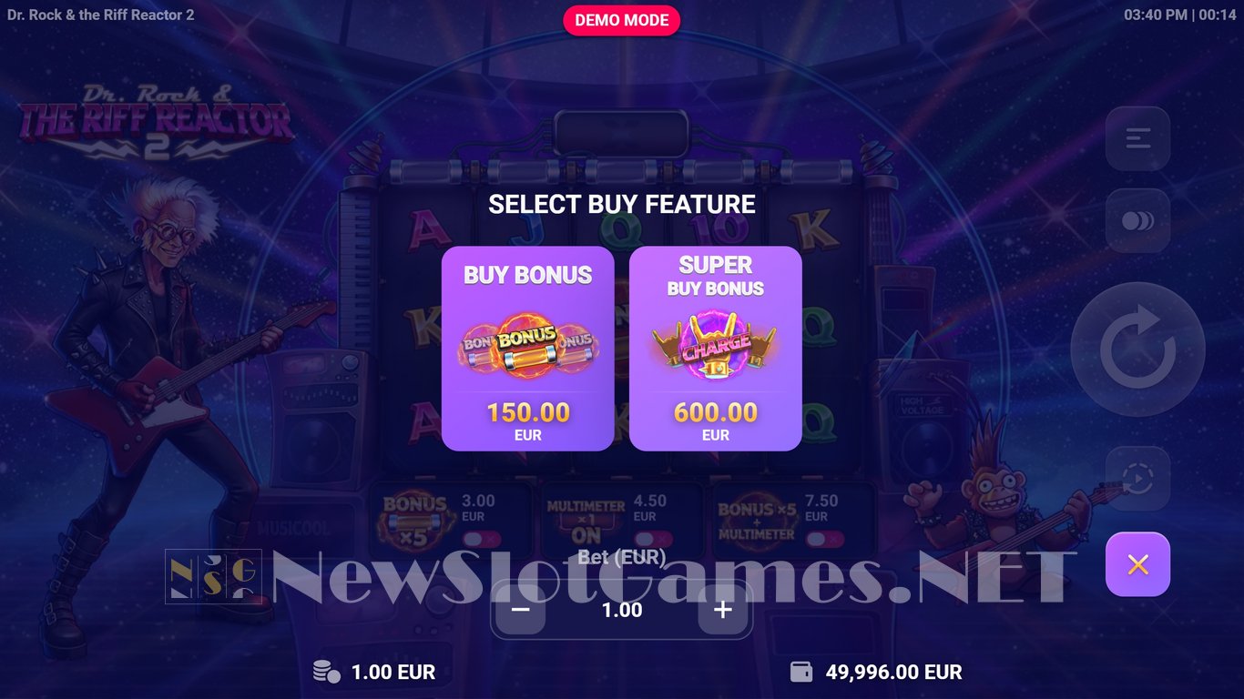 Dr. Rock & The Riff Reactor 2 Slot Slot Image in Demo - pic. 3