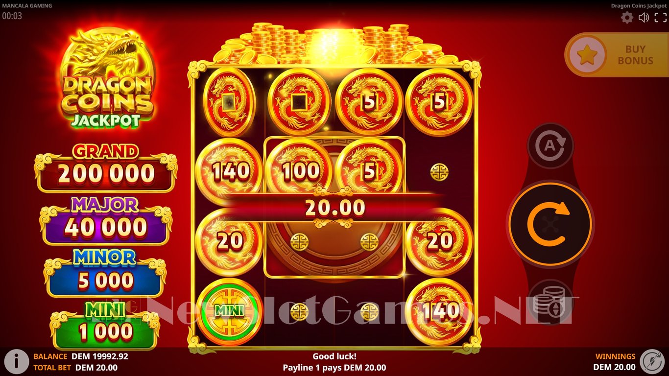 Dragon Coins Jackpot Slot Demo Image